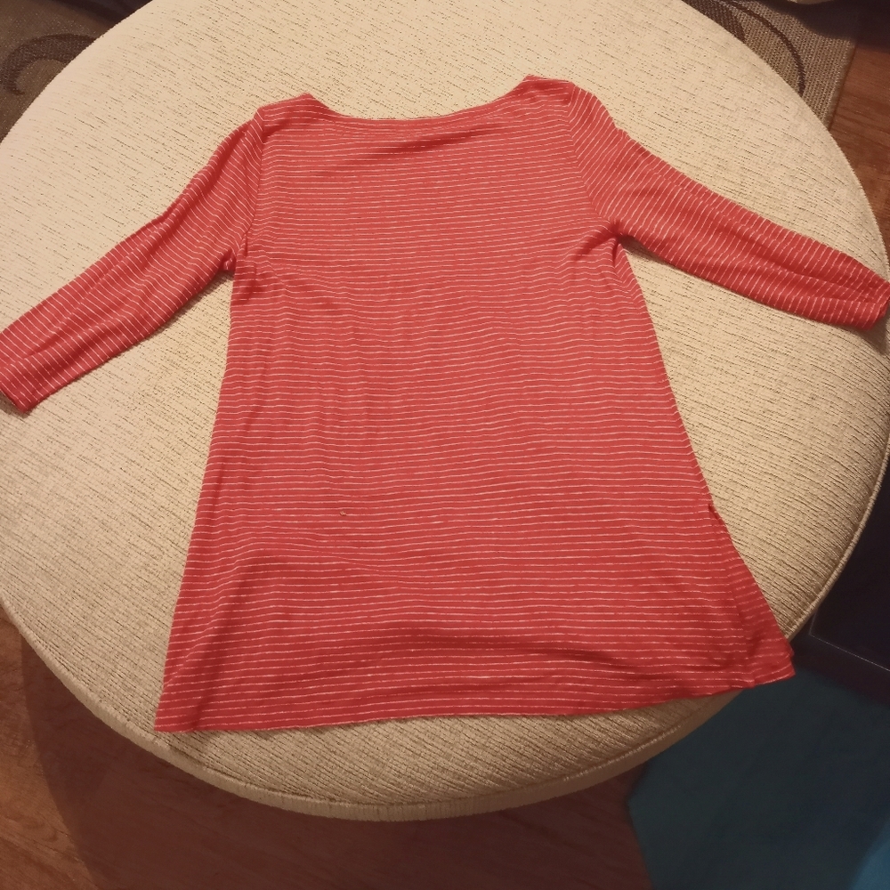Eileen Fisher red & white striped long sleeve